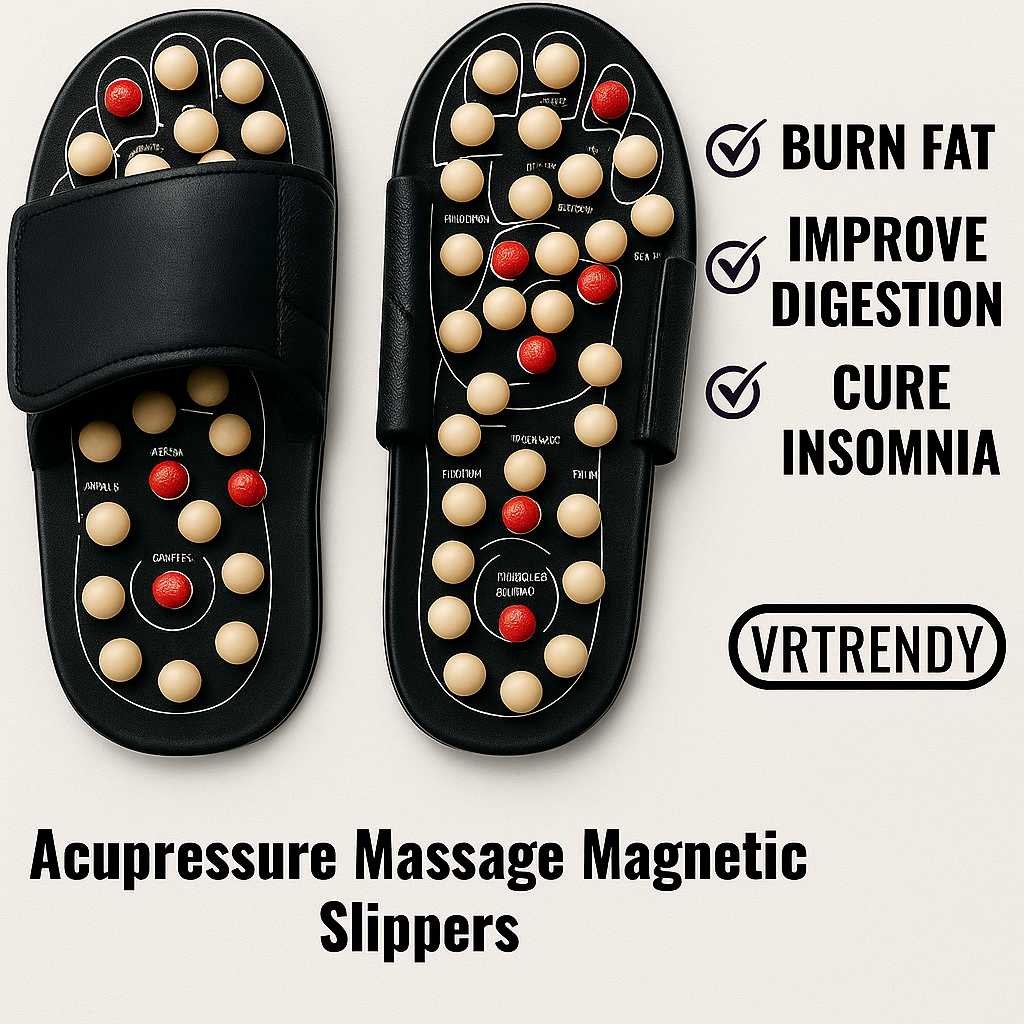Spring Acupressure and Magnetic Therapy Slippers